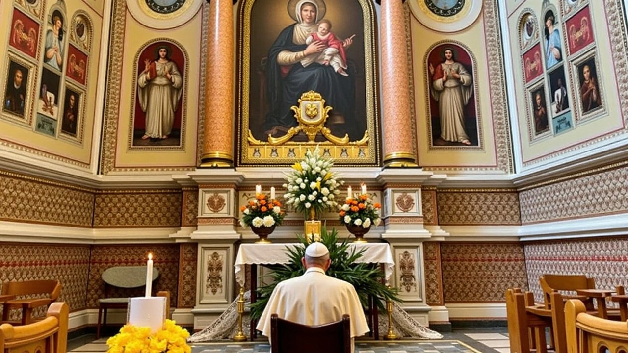 Papa Francisco Visita Relíquias de Santa Mônica na Igreja de Santo Agostinho em Roma